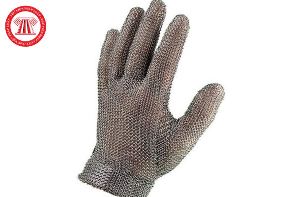 găng tay làm bằng lưới kim loại