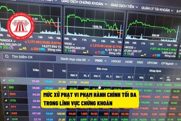 Mức phạt vi phạm hành chính tối đa trong lĩnh vực chứng khoán là bao nhiêu?