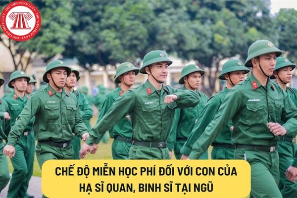 Chế độ miễn học phí đối với con của hạ sĩ quan, binh sĩ tại ngũ