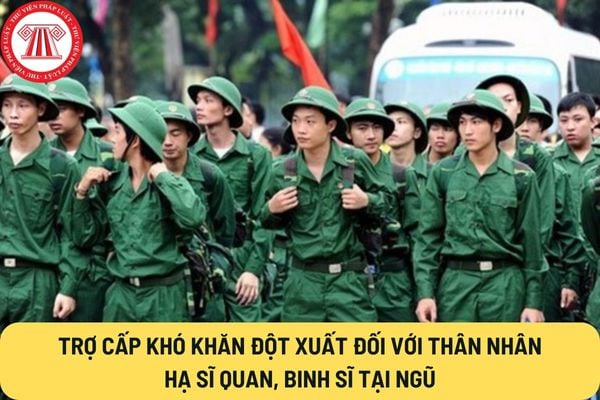 Trợ cấp khó khăn đột xuất đối với thân nhân hạ sĩ quan, binh sĩ tại ngũ