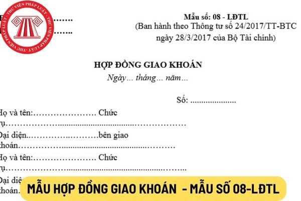 Mẫu hợp đồng giao khoán