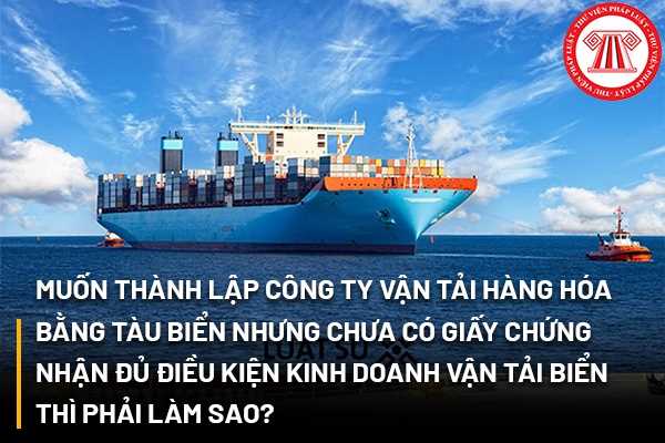 Muốn thành lập công ty vận tải hàng hóa bằng tàu biển nhưng chưa có Giấy chứng nhận đủ điều kiện kinh doanh vận tải biển thì phải làm sao?