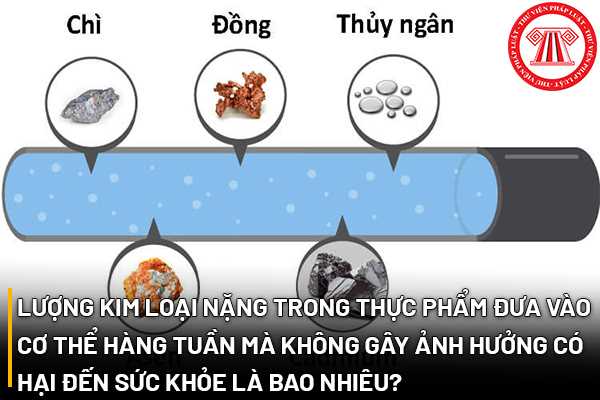 Lượng kim loại nặng trong thực phẩm đưa vào cơ thể hàng tuần mà không gây ảnh hưởng có hại đến sức khỏe là bao nhiêu?