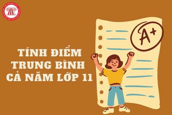 Tính điểm trung bình cả năm lớp 11 đối với môn học đánh giá bằng hình thức cho điểm ra sao? 