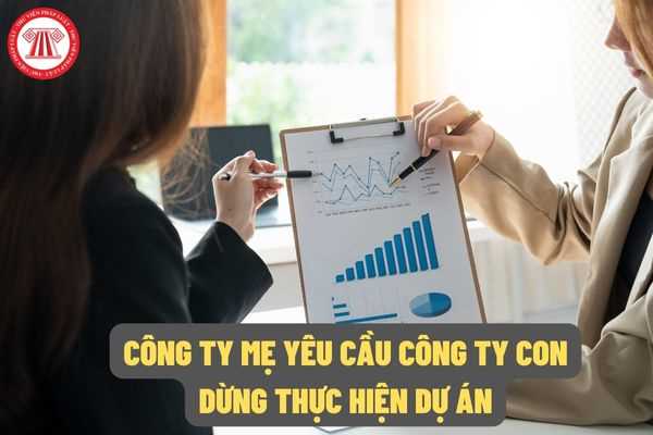 Công ty mẹ yêu cầu công ty con dừng thực hiện quản lý dự án, vận hành dự án thì phải thực hiện thủ tục gì?