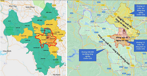 Phân vùng quận, huyện tại Hà Nội để chống dịch sau ngày 69 - Minh họa