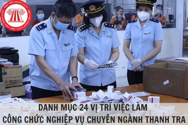 Danh mục 24 vị trí việc làm công chức nghiệp vụ chuyên ngành Thanh tra?