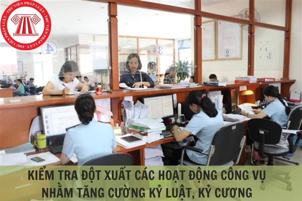 Kiểm tra đột xuất hoạt động công vụ trong cơ quan hành chính nhà nước nhằm tăng cường kỷ luật, kỷ cương?