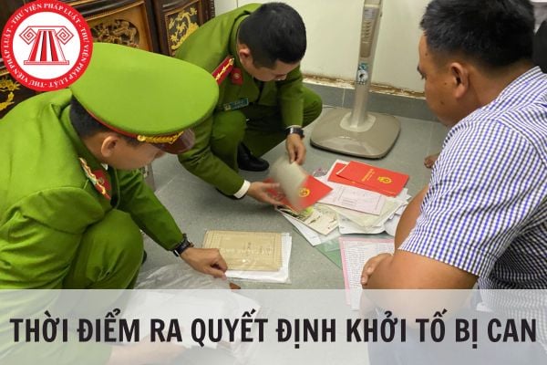 Khi nào thì ra quyết định khởi tố bị can trong vụ án hình sự?