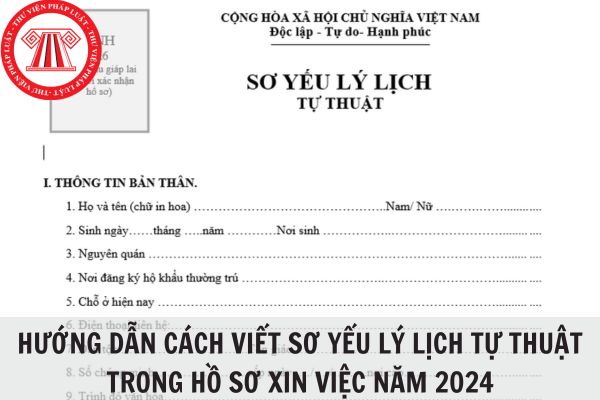 Hướng dẫn cách viết sơ yếu lý lịch tự thuật trong hồ sơ xin việc năm 2024?