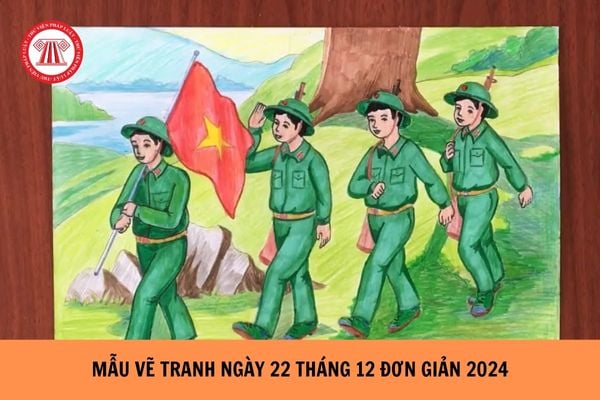 Mẫu Vẽ tranh ngày 22 tháng 12 đơn giản năm 2024?