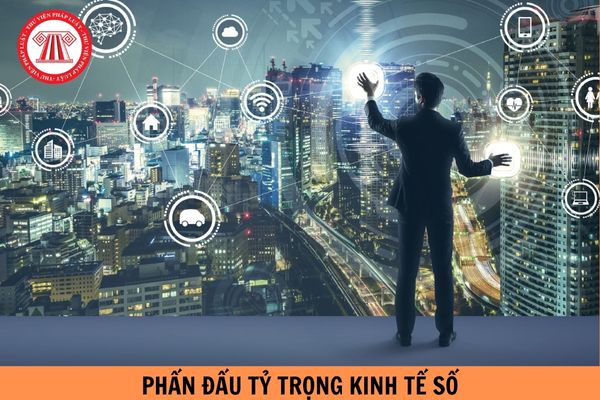 Theo Nghị quyết 18-NQ/TU năm 2022 mục tiêu cụ thể đến năm 2030, phấn đấu tỷ trọng kinh tế số của thành phố Hà Nội đạt bao nhiêu %?