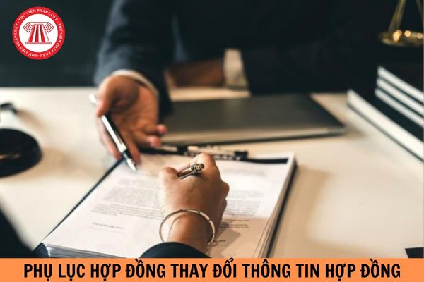 Mẫu phụ lục hợp đồng thay đổi thông tin hợp đồng năm 2024 mới nhất?