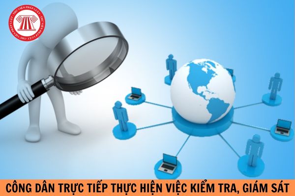 Công dân trực tiếp thực hiện việc kiểm tra, giám sát thông qua hình thức nào?