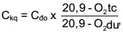 tính toán nồng độ của các thông số trong khí thải công nghiệp sản xuất thép theo công thức