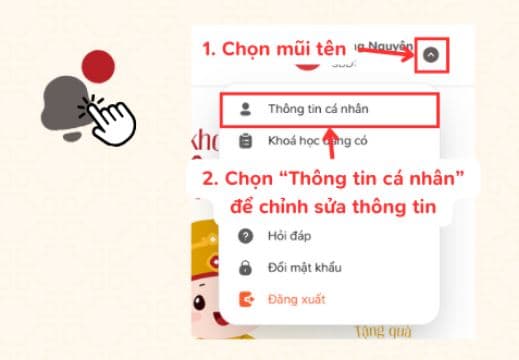 Chọn “Thông tin cá nhân”. 