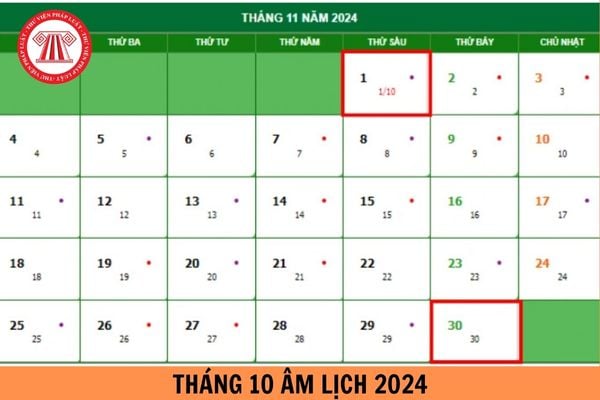 Tháng 10 âm lịch 2024 kết thúc vào ngày nào? Tháng 10 âm lịch 2024 là tháng con gì? Tháng 10 âm lịch năm 2024 có sự kiện gì?