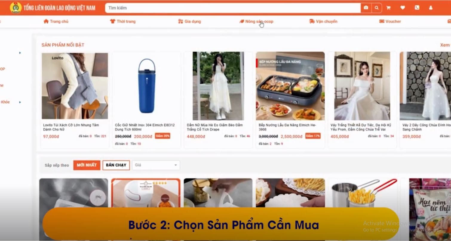 Chọn sản phẩm cần mua