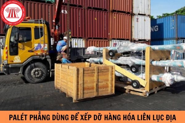 Palét phẳng dùng để xếp dỡ hàng hóa liên lục địa có kích thước trên hình chiếu như thế nào theo Tiêu chuẩn quốc gia TCVN 9022:2011?