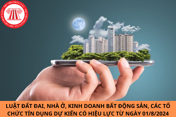 Luật Đất đai, Nhà ở, Kinh doanh bất động sản, các Tổ chức tín dụng dự kiến có hiệu lực từ ngày 01/8/2024?