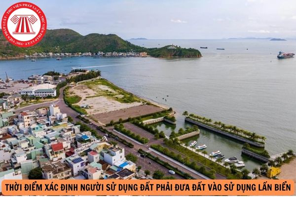 Thời điểm xác định người sử dụng đất phải đưa đất vào sử dụng lấn biển tính từ khi nào?