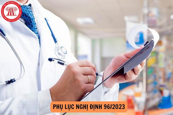 Toàn bộ Phụ lục Nghị định 96/2023 file word?