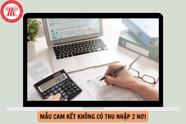 Mẫu cam kết không có thu nhập 2 nơi mới nhất?