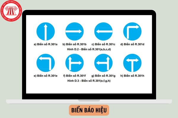 Biển báo hiệu hình tròn có nền xanh lam có hình vẽ màu trắng là loại biển gì?