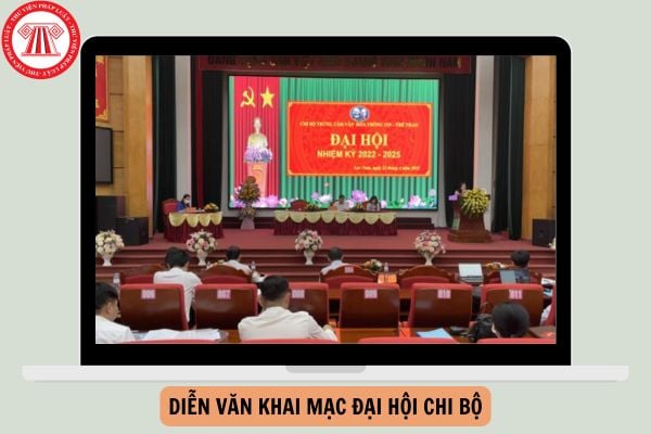 Mẫu Diễn văn khai mạc Đại hội Chi bộ năm 2024?