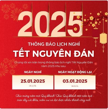 Mẫu thông báo nghỉ Tết Nguyên đán 2025 - 2