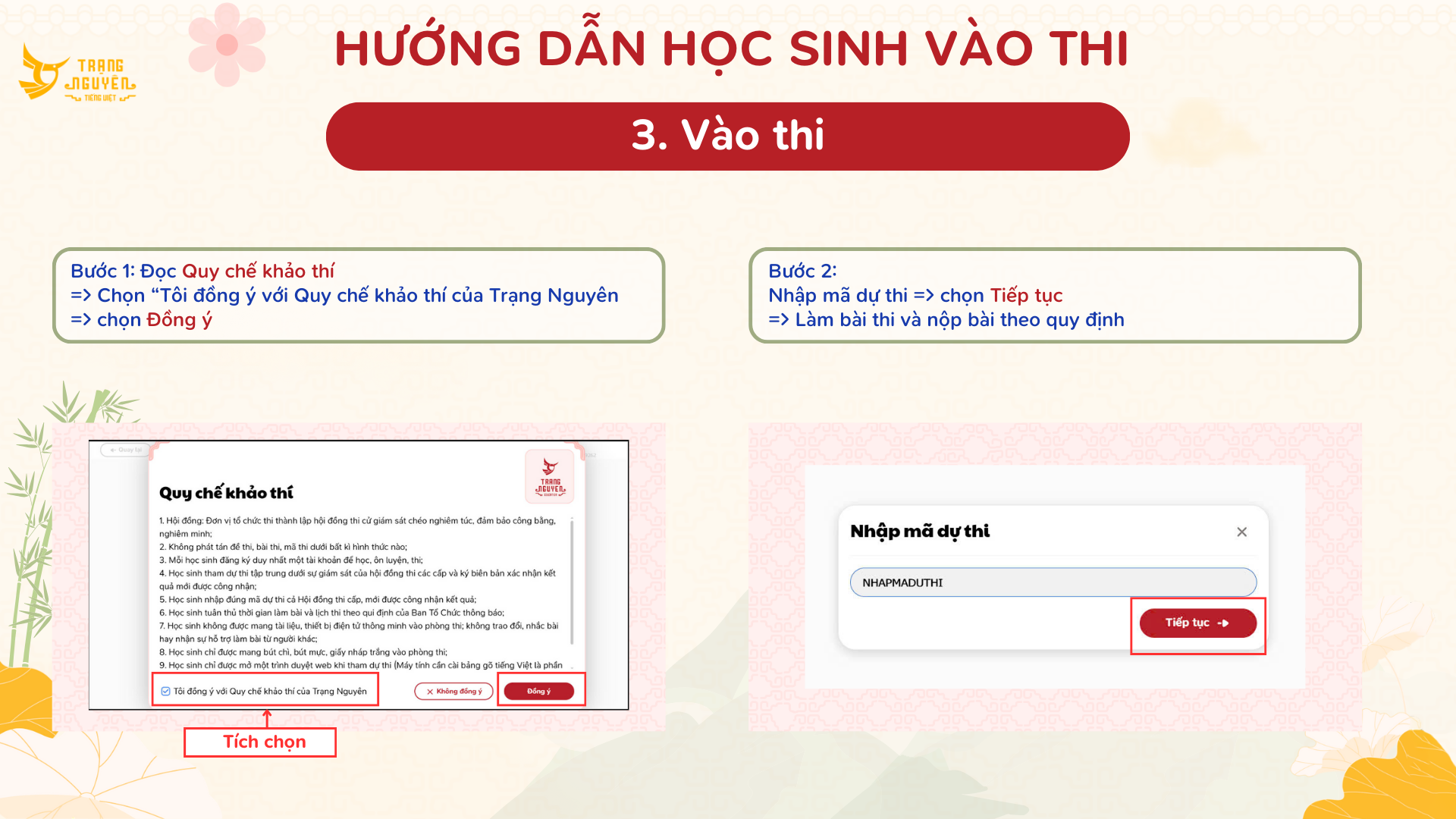 Đọc Quy chế khảo thí