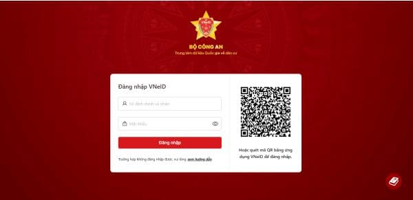 Đảng viên truy cập vào hệ thống cổng DVC