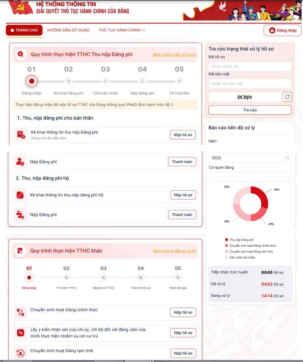 Truy cập vào cổng nộp hồ sơ