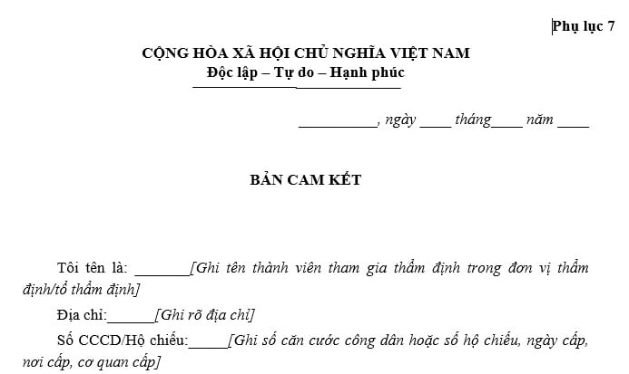 Tải mẫu bản cam kết trong hoạt động đấu thầu theo Thông tư 23?