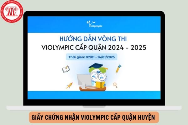 Bao nhiêu điểm đạt Giấy chứng nhận Violympic cấp Quận huyện năm 2024-2025?