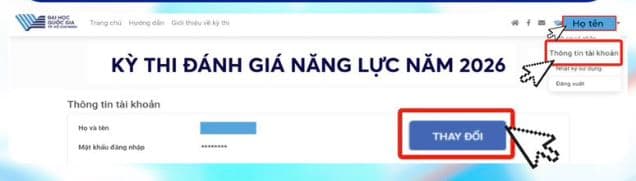 Sau khi đăng ký đầy đủ thông tin, nhấn nút "quay về trang đăng ký" để thực hiện bước tiếp theo
