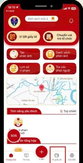 Truy cập ví giấy tờ cá nhân