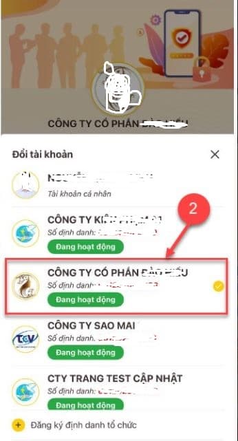Chọn Tổ chức cần cấp giấy phép