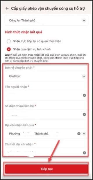 Công dân chọn Cấp thực hiện, Cơ quan giải quyết hồ sơ