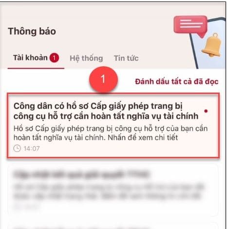 Tại màn Thông báo