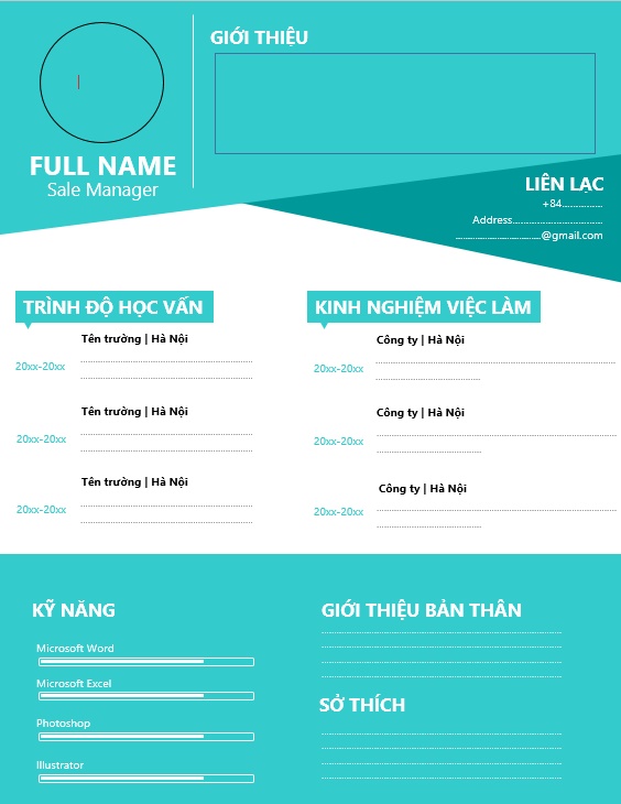 mẫu cv xin việc 2026