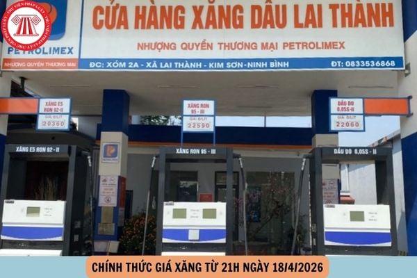 giá xăng từ 21H ngày 18 4