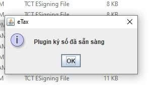Plugin ký số đã sẵn sàng