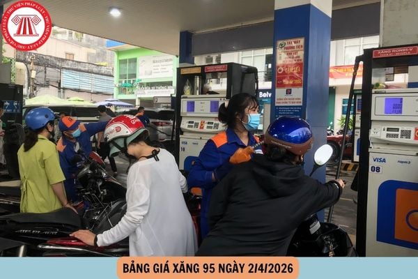 Bảng giá xăng 95 ngày 2 4 2026