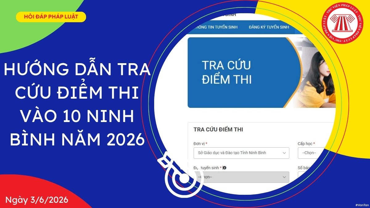 Hướng dẫn tra cứu điểm thi vào 10 Ninh Bình năm 2026