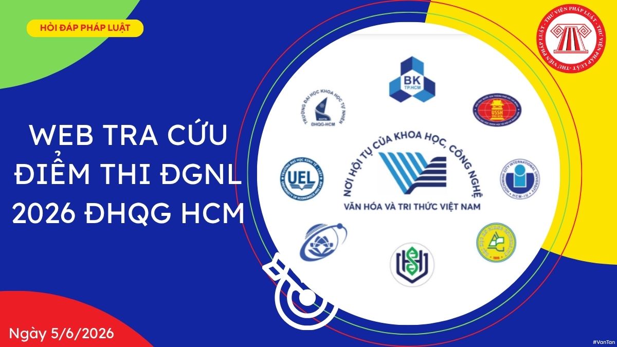 Web tra cứu điểm thi ĐGNL 2026 ĐHQG HCM