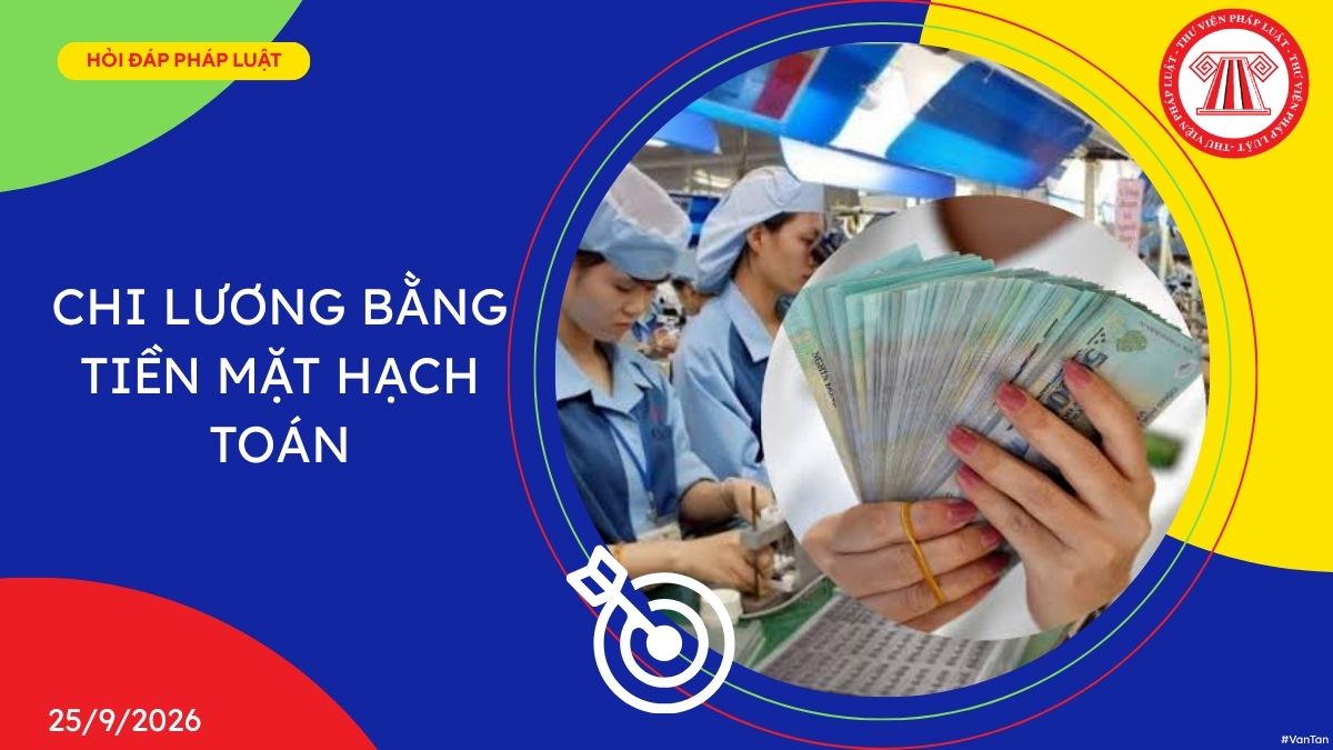 Chi lương bằng tiền mặt hạch toán 