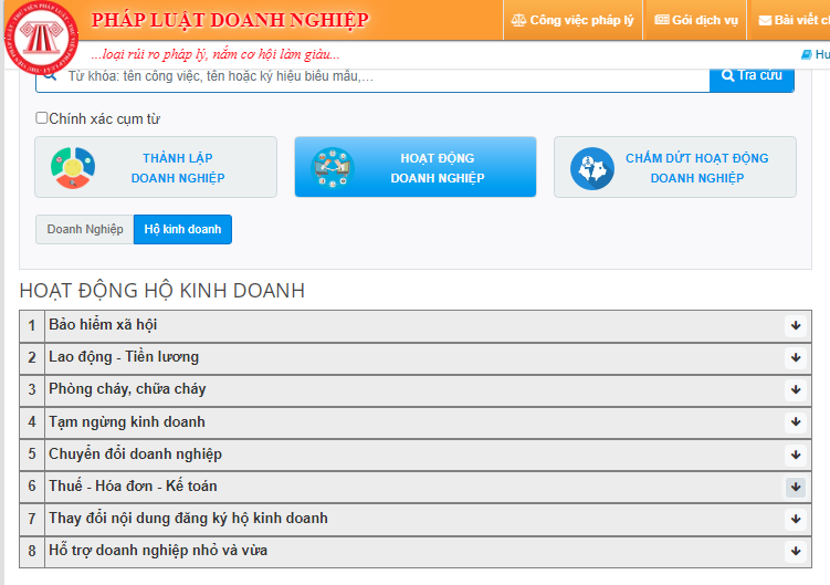 chính sách thuế hộ kinh doanh