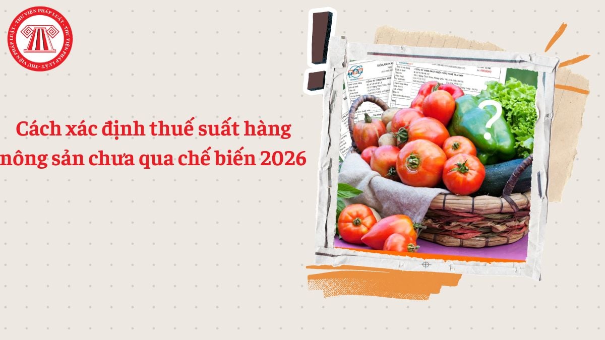 Cách xác định thuế suất hàng nông sản chưa qua chế biến 2026