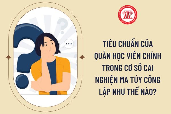 Tiêu chuẩn của Quản học viên chính trong cơ sở cai nghiện ma túy công lập như thế nào?